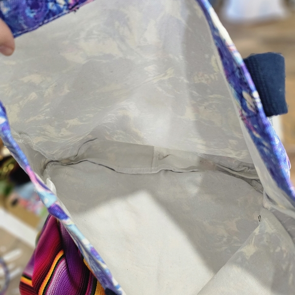 NWT peacock feather print canvas tote bag - Picture 3 of 4